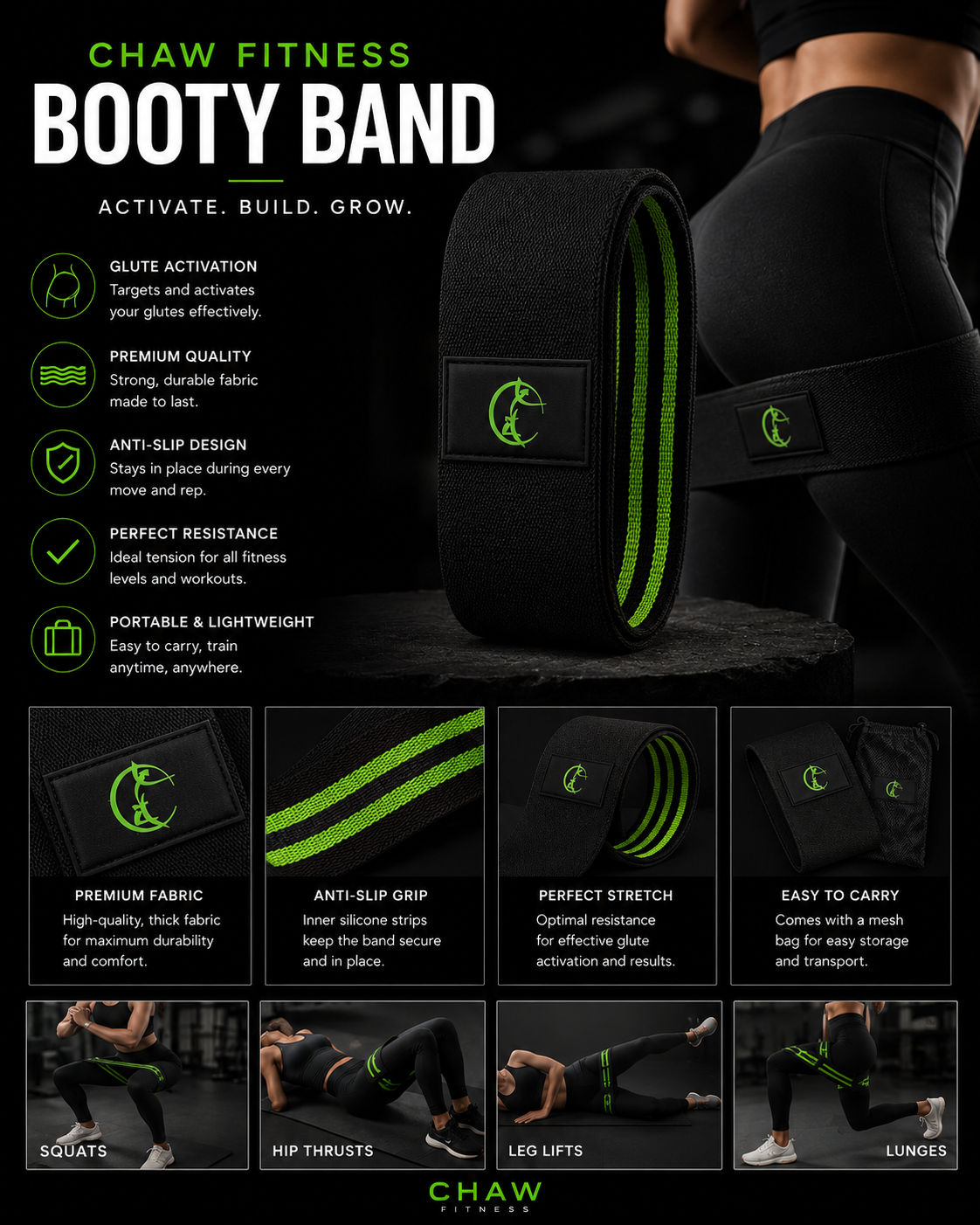 Chawfitness Booty Band incl. opbergzakje