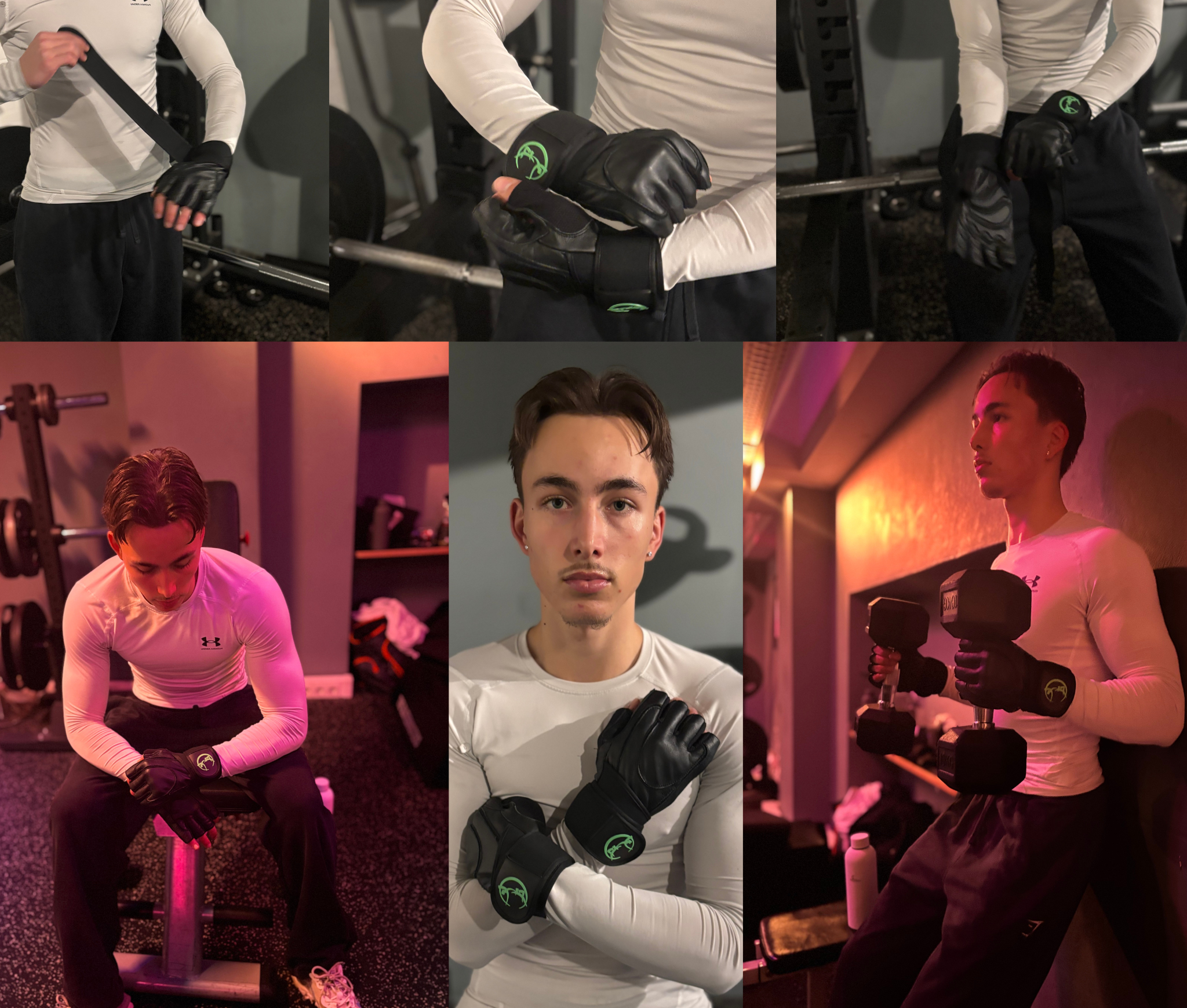 Gloves Men - Black & Green